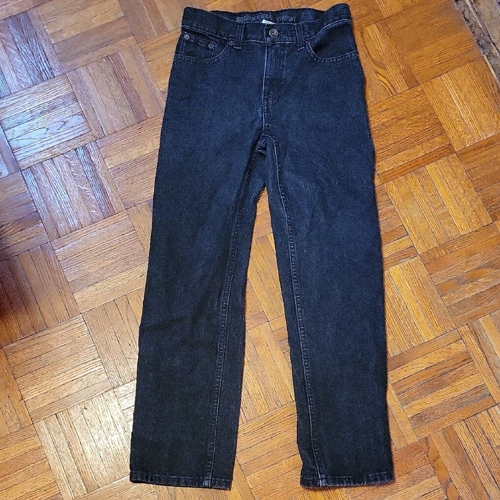 Roebuck & Co Straight Leg Black Denim Jeans Size 12R
